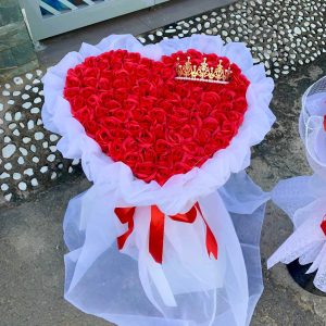 Bó hồng sáp thơm 100 bông cao cấp