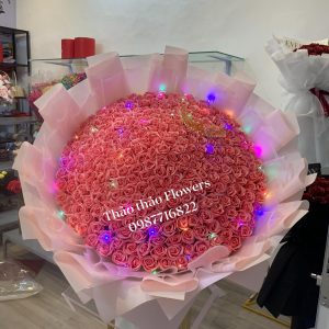 hoa sáp 300 bông hồng
