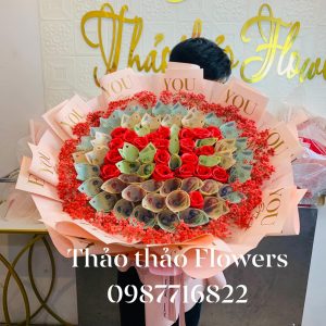 Hoa tiền mix 100K 200k 500k