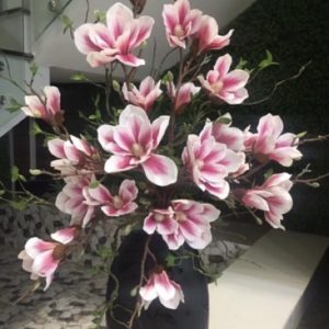 Giỏ hoa sáp thơm hồng phát